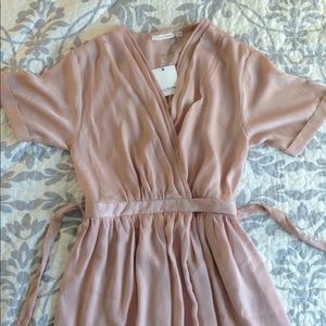 Blush Pink Wrap Dress